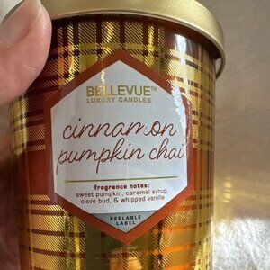 Bellevue Luxury Candles Cinnamon Pumpkin Double Wick Chai‎ 12 Oz New